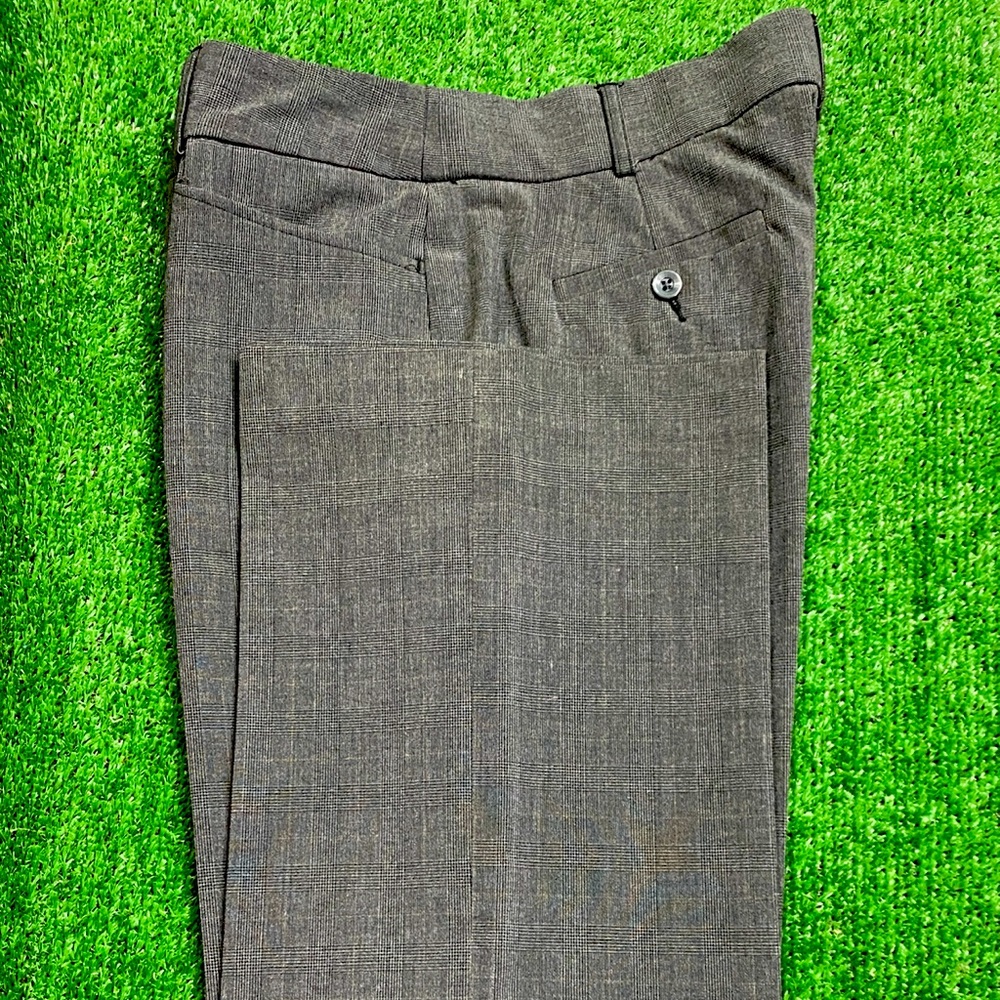 Kim Rogers Dark Gray  Plaid Womens Trouser Pants EUC size 10